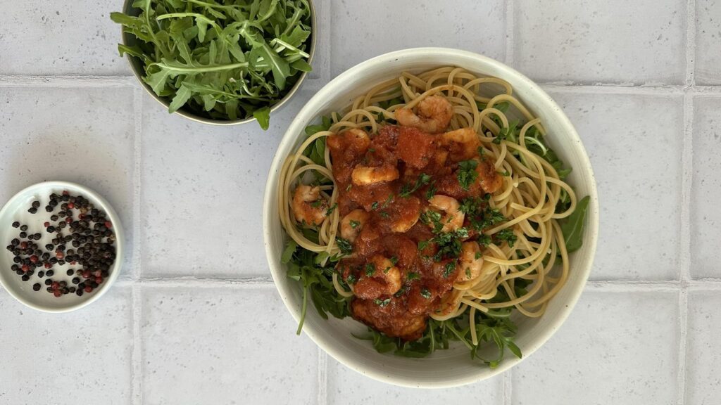 makaron z krewetkami w insulinooporności